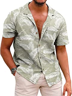 Men's Hawaiian Floral Shirt Button Down